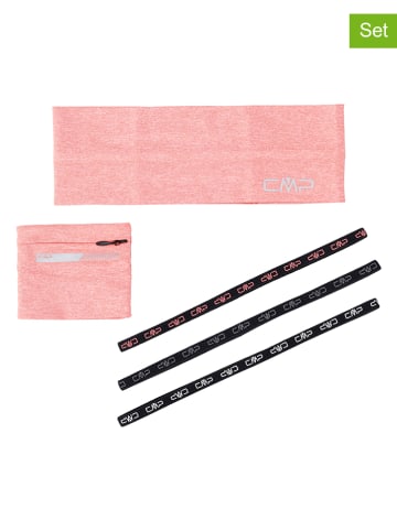 CMP 5tlg. Set: Stirnbänder mit Schweißarmband in Rosa