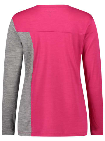 CMP Funktionsshirt in Pink/ Grau