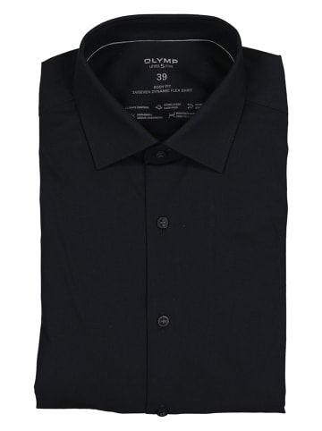 OLYMP Hemd "24/7 Level 5" - Body fit  in Schwarz