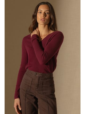Perfect Cashmere Kaszmirowy sweter "Shannon" w kolorze bordowym