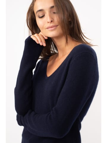 Perfect Cashmere Kaszmirowy sweter "Gaby" w kolorze granatowym