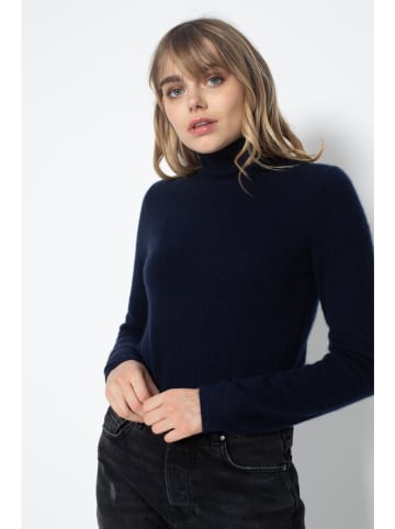 Perfect Cashmere Kaschmir-Rollkragenpullover "Ashley" in Dunkelblau