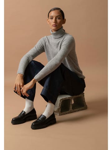 Perfect Cashmere Kaschmir-Rollkragenpullover "Ashley" in Hellgrau