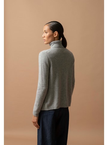Perfect Cashmere Kaschmir-Rollkragenpullover "Ashley" in Hellgrau