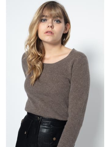 Perfect Cashmere Kasjmieren trui "Oprah" taupe