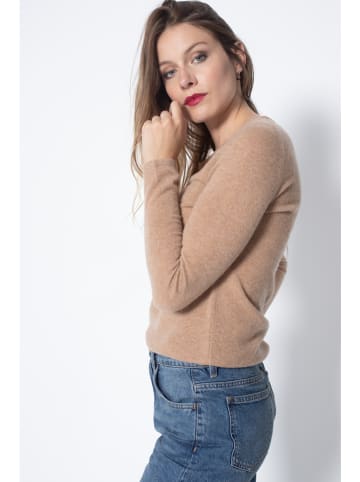 Perfect Cashmere Kaszmirowy sweter "Whitney" w kolorze beżowym