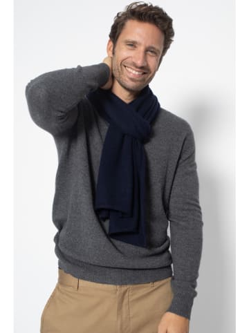 Perfect Cashmere Kaschmir-Schal "Kelly" in Dunkelblau - (L)200 x (B)30 cm