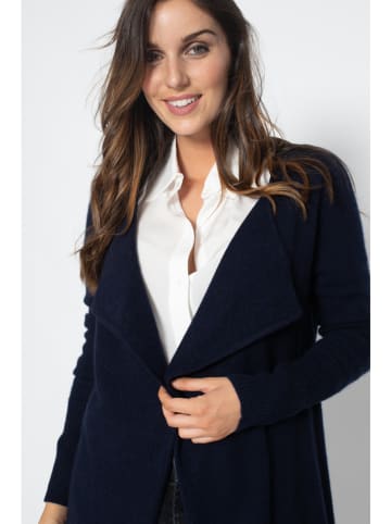 Perfect Cashmere Kasjmieren vest "Abigail" donkerblauw