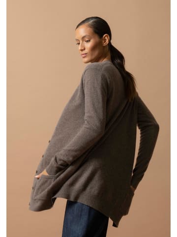 Perfect Cashmere Kasjmieren vest "Pearl" taupe