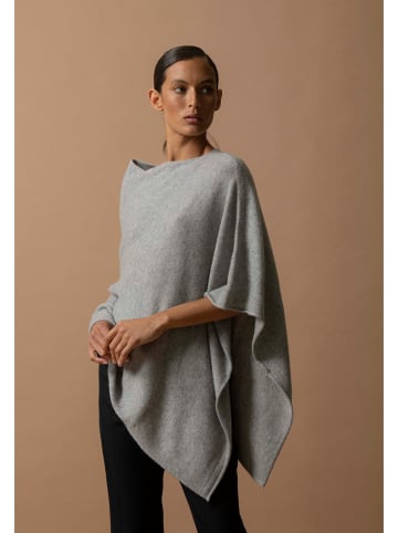 Perfect Cashmere Kaszmirowe ponczo "Georgia" w kolorze szarym