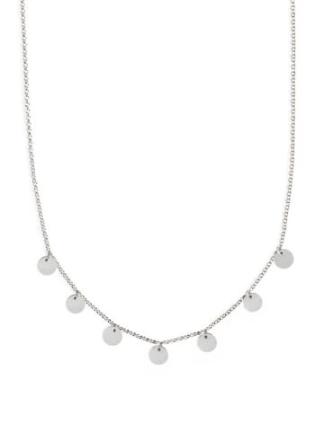 SINGULARU Silber-Halskette mit Schmuckelementen - (L)35 cm