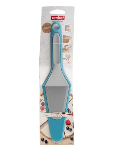 Zenker 2-in-1 taartschep blauw/grijs - (L)27,5 cm