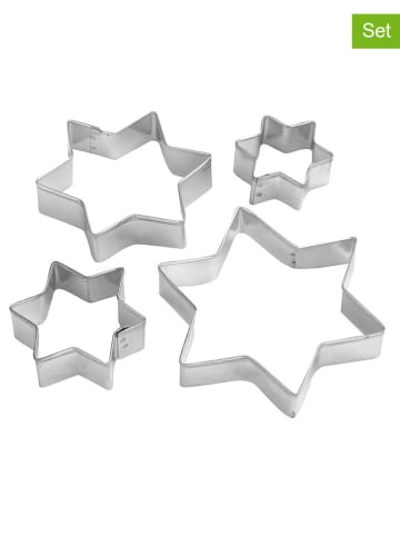 Zenker 4-delige set: uitsteekvormpjes zilverkleurig