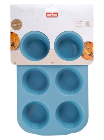 Zenker Forma w kolorze niebieskim do muffinek - dł. 28 x 18,5 cm