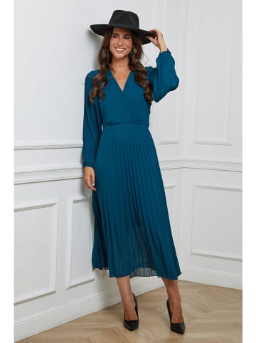 L'armoire de Suzette Plisseekleid in Blau