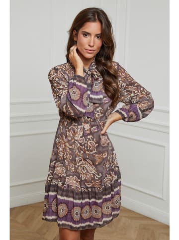 L'armoire de Suzette Kleid in Taupe/ Lila