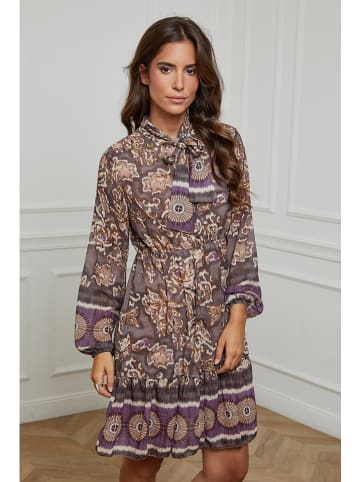 L'armoire de Suzette Kleid in Taupe/ Lila