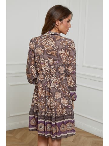 L'armoire de Suzette Kleid in Taupe/ Lila