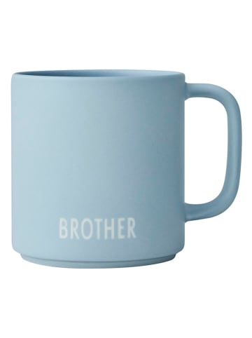 Design Letters 2er-Set: Tassen "Siblings Cups Blue Brother" in Hellblau - 2 x 175 ml