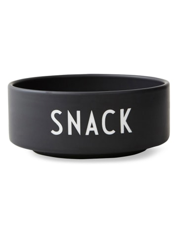 Design Letters Snackschale "Snack" in Schwarz - Ø 12 cm