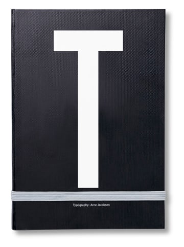 Design Letters Notizbuch in Schwarz/ Weiß - (L)14,8 x (B)21 x (H)1,1 cm