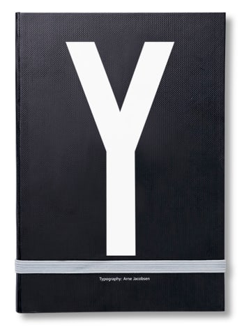 Design Letters Notizbuch in Schwarz/ Weiß
