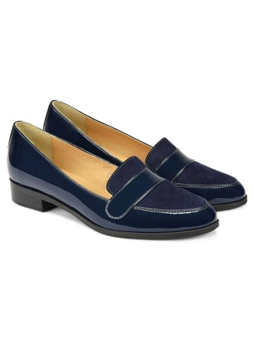 BOSCCOLO Leren mocassins donkerblauw