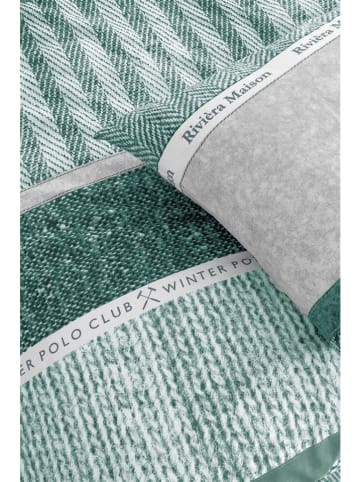 Rivièra Maison Flanell-Bettwäsche-Set "Happy Winter" in Grün