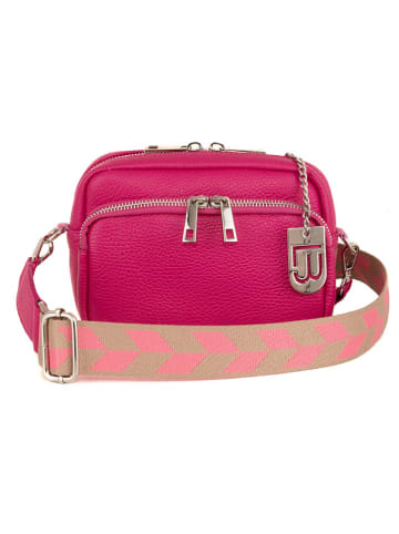 Lucca Baldi Leder-Umhängetasche "Feltre" in Pink - (B)19 x (H)15 x (T)7 cm