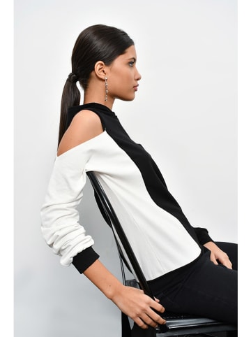 Cool and sexy Hoodie in Schwarz/ Weiß