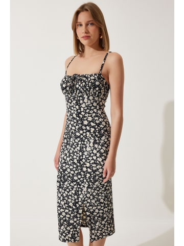 Happiness Istanbul Kleid in Schwarz/Creme