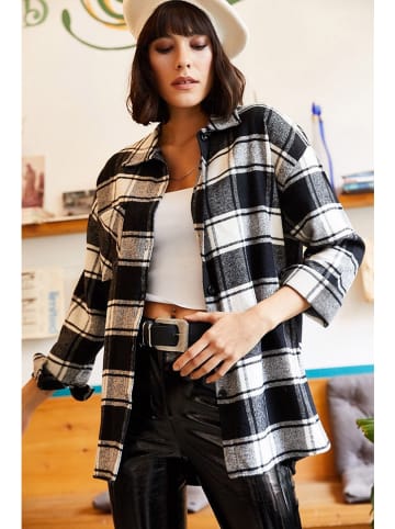 Olalook Blouse wit/zwart