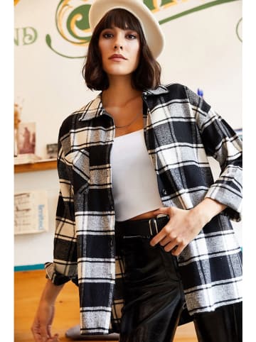 Olalook Blouse wit/zwart
