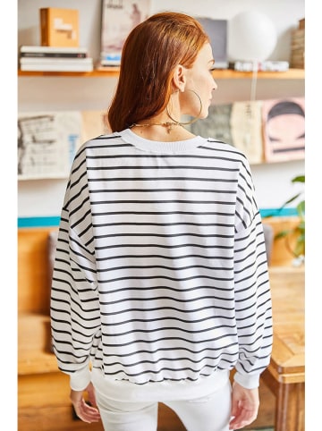 Olalook Bluza w kolorze biało-czarnym