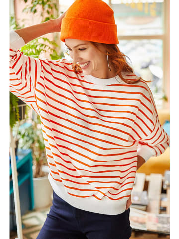 Olalook Sweatshirt wit/oranje