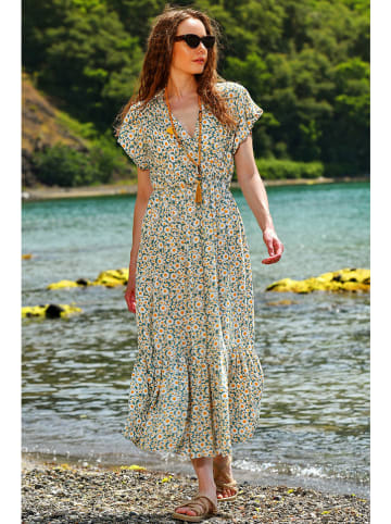 Trend Alacati Kleid in Mint/ Bunt