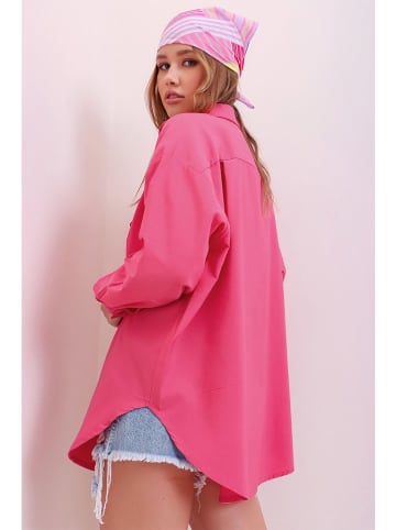Trend Alacati Bluse "Trend Alaçat Stili" in Pink