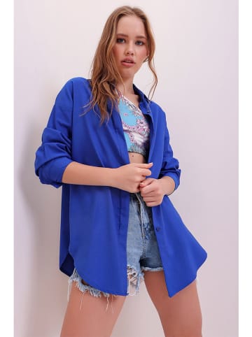 Trend Alacati Bluse "Trend Alaçat Stili" in Blau