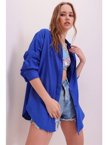 Trend Alacati Bluse "Trend Alaçat Stili" in Blau