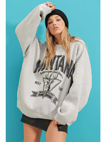 trendyol Sweatshirt in Grau