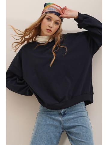 Trend Alaçatı Stili Sweatshirt zwart