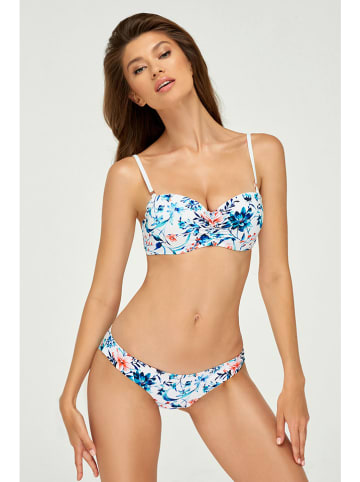 Marc & André Bikini-Oberteil in Weiß/ Blau