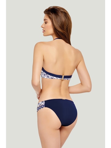 Marc & André Bikini-Oberteil in Weiß/ Dunkelblau