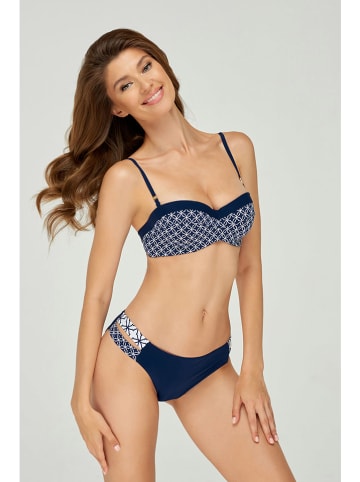 Marc & André Bikini-Oberteil in Dunkelblau/ Weiß