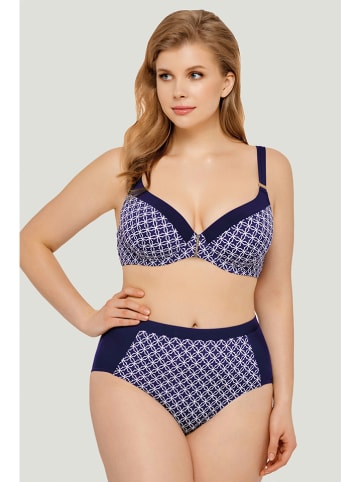 Marc & André Bikini-Oberteil in Dunkelblau/ Weiß