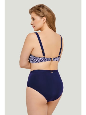 Marc & André Bikini-Oberteil in Dunkelblau/ Weiß