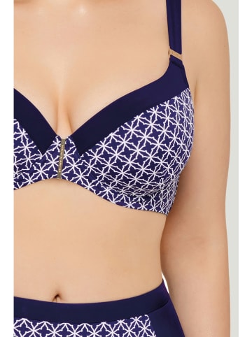 Marc & André Bikini-Oberteil in Dunkelblau/ Weiß