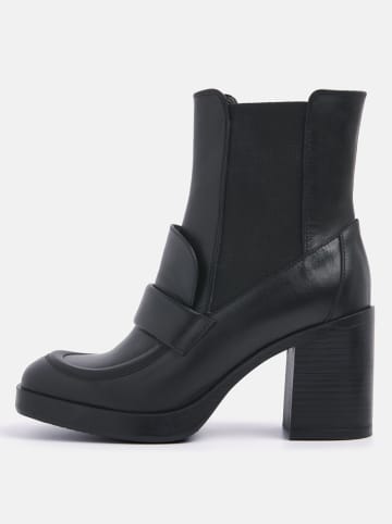 Lazamani Leder-Chelsea-Boots in Schwarz