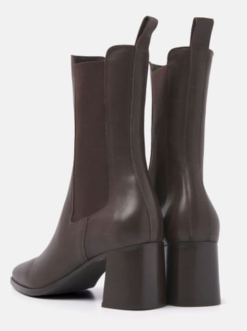 Lazamani Leder-Chelsea-Boots in Braun