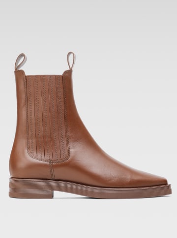 Gino Rossi Leder-Chelsea-Boots in Hellbraun